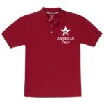 Preschool Girls Long Sleeve Red Polo