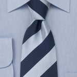 9th-12th Navy and Light Blue Striped Tie - UT
