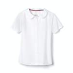 Girls Short Sleeve Modern Peter Pan Collar Blouse